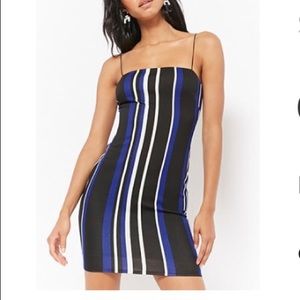 Forever 21 striped bodycon cami dress